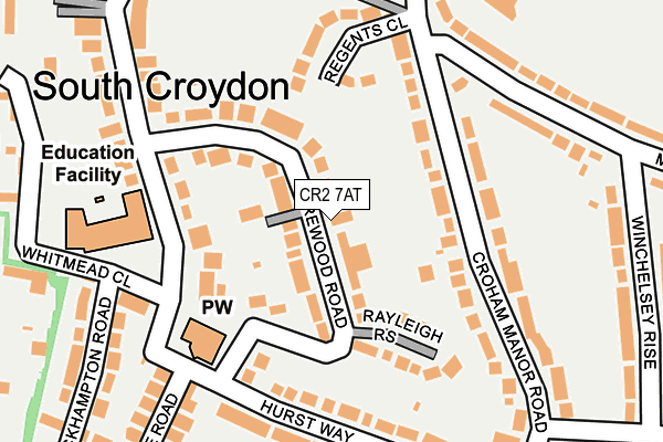 CR2 7AT map - OS OpenMap – Local (Ordnance Survey)
