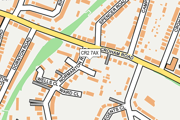 CR2 7AX map - OS OpenMap – Local (Ordnance Survey)
