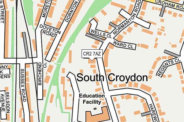 CR2 7AZ map - OS OpenMap – Local (Ordnance Survey)