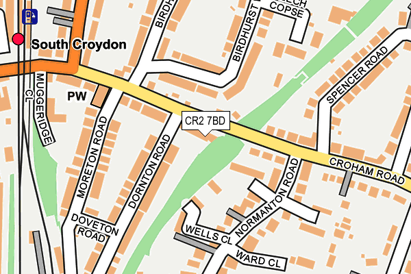 CR2 7BD map - OS OpenMap – Local (Ordnance Survey)