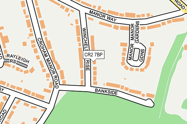 CR2 7BP map - OS OpenMap – Local (Ordnance Survey)