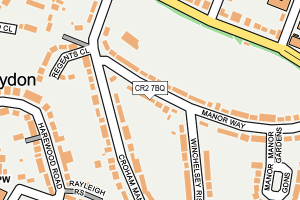 CR2 7BQ map - OS OpenMap – Local (Ordnance Survey)