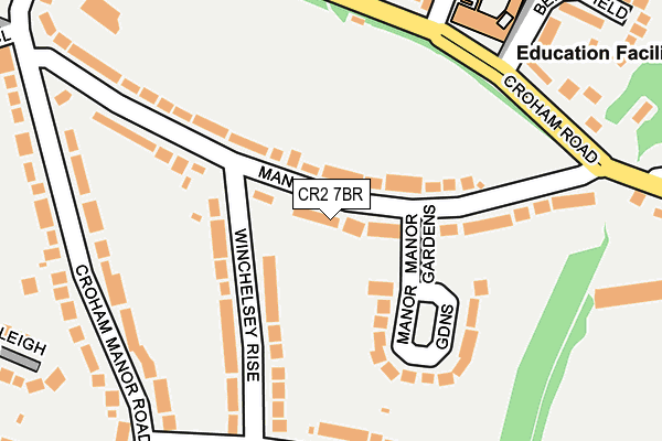 CR2 7BR map - OS OpenMap – Local (Ordnance Survey)