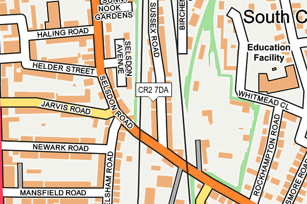 CR2 7DA map - OS OpenMap – Local (Ordnance Survey)