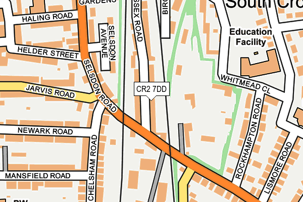 CR2 7DD map - OS OpenMap – Local (Ordnance Survey)