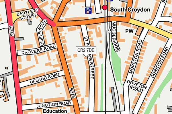 CR2 7DE map - OS OpenMap – Local (Ordnance Survey)