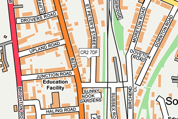 CR2 7DF map - OS OpenMap – Local (Ordnance Survey)