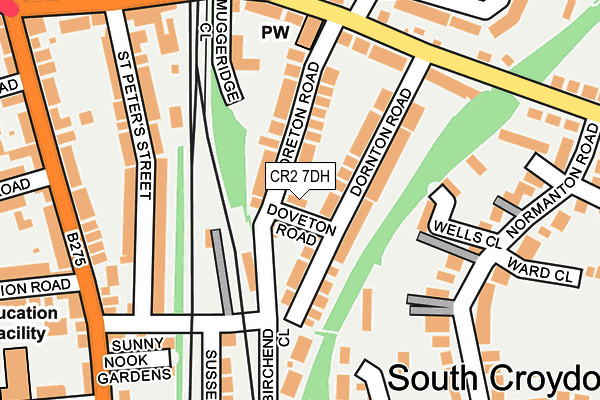 CR2 7DH map - OS OpenMap – Local (Ordnance Survey)
