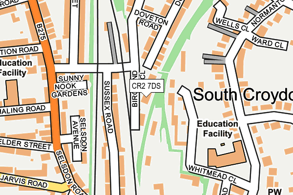 CR2 7DS map - OS OpenMap – Local (Ordnance Survey)