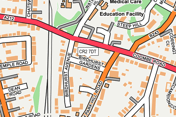 CR2 7DT map - OS OpenMap – Local (Ordnance Survey)