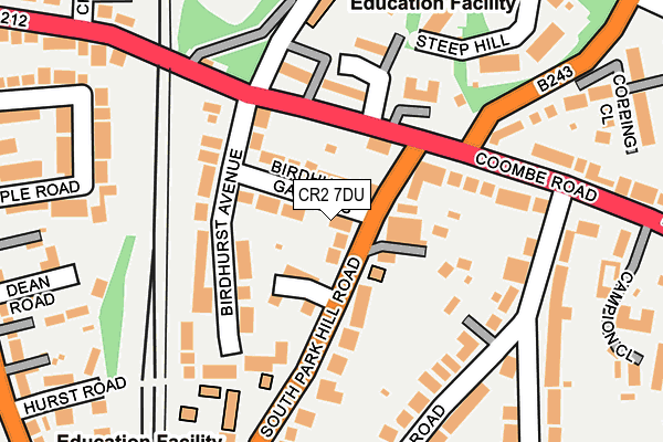 CR2 7DU map - OS OpenMap – Local (Ordnance Survey)