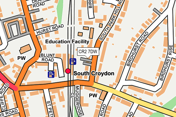 CR2 7DW map - OS OpenMap – Local (Ordnance Survey)