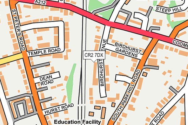 CR2 7DX map - OS OpenMap – Local (Ordnance Survey)