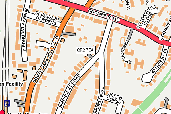 CR2 7EA map - OS OpenMap – Local (Ordnance Survey)