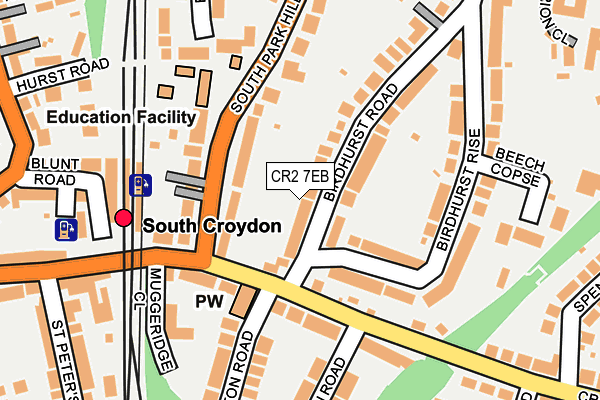 CR2 7EB map - OS OpenMap – Local (Ordnance Survey)