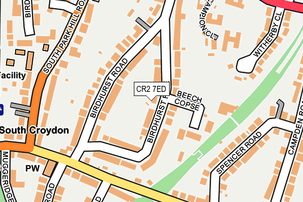 CR2 7ED map - OS OpenMap – Local (Ordnance Survey)