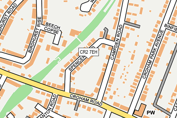 CR2 7EH map - OS OpenMap – Local (Ordnance Survey)
