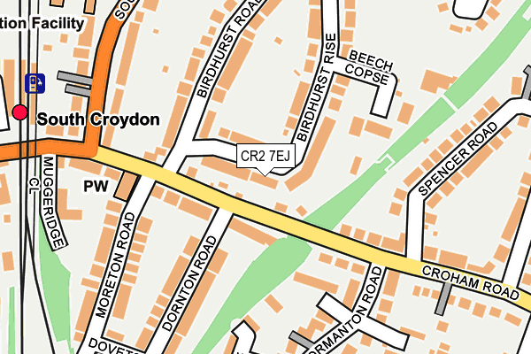 CR2 7EJ map - OS OpenMap – Local (Ordnance Survey)