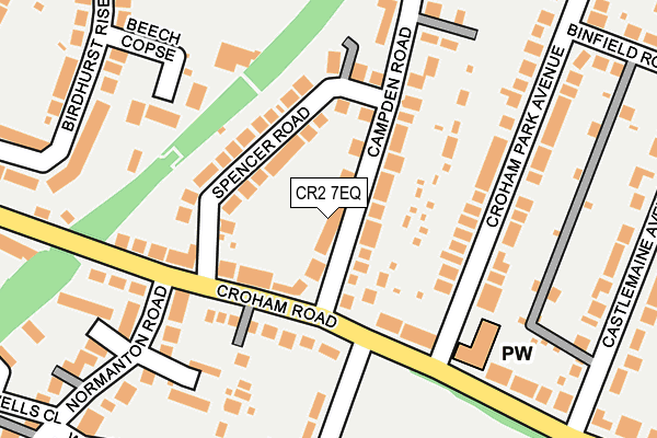 CR2 7EQ map - OS OpenMap – Local (Ordnance Survey)