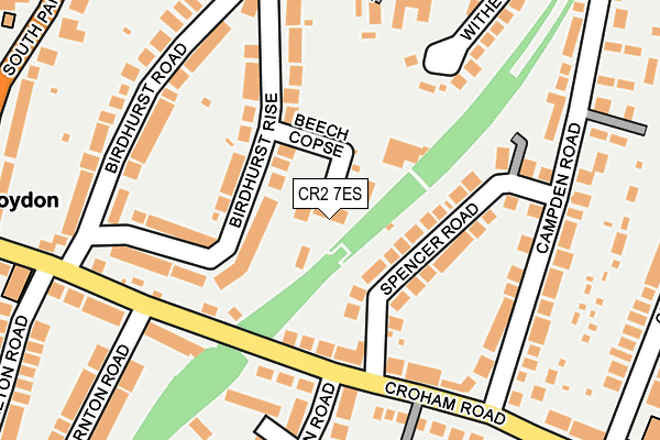 CR2 7ES map - OS OpenMap – Local (Ordnance Survey)
