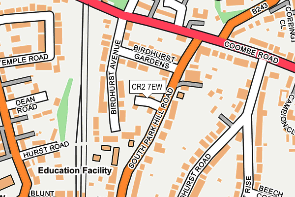 CR2 7EW map - OS OpenMap – Local (Ordnance Survey)