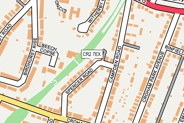 CR2 7EX map - OS OpenMap – Local (Ordnance Survey)