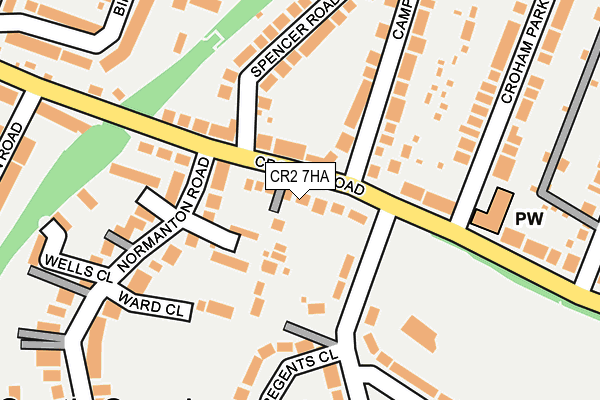 CR2 7HA map - OS OpenMap – Local (Ordnance Survey)