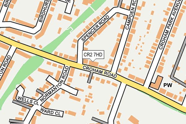 CR2 7HD map - OS OpenMap – Local (Ordnance Survey)