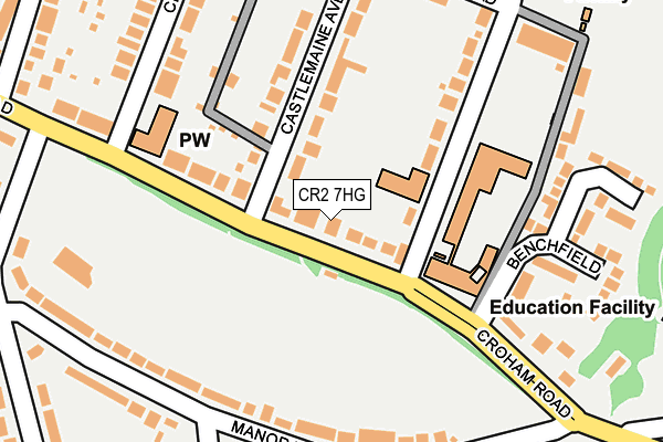 CR2 7HG map - OS OpenMap – Local (Ordnance Survey)