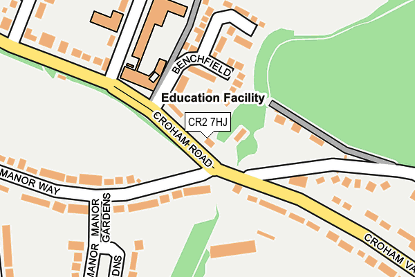 CR2 7HJ map - OS OpenMap – Local (Ordnance Survey)