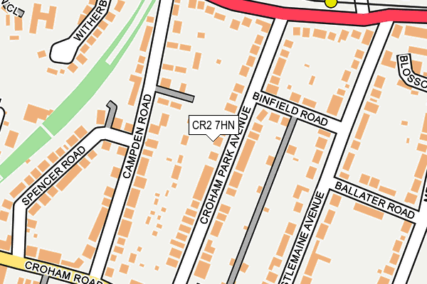 CR2 7HN map - OS OpenMap – Local (Ordnance Survey)