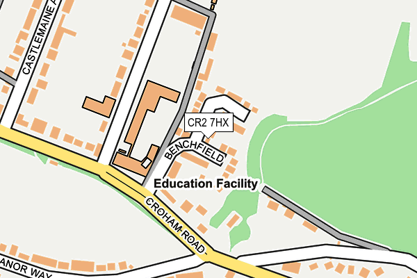 CR2 7HX map - OS OpenMap – Local (Ordnance Survey)