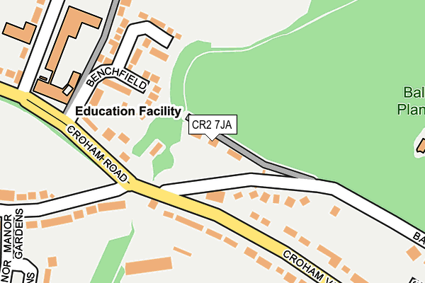 CR2 7JA map - OS OpenMap – Local (Ordnance Survey)