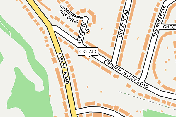 CR2 7JD map - OS OpenMap – Local (Ordnance Survey)