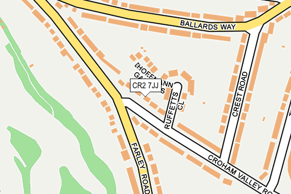 CR2 7JJ map - OS OpenMap – Local (Ordnance Survey)