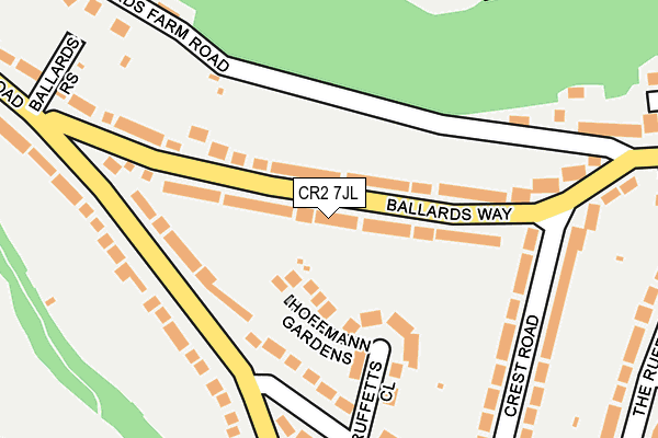 CR2 7JL map - OS OpenMap – Local (Ordnance Survey)