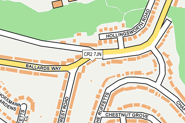 CR2 7JN map - OS OpenMap – Local (Ordnance Survey)