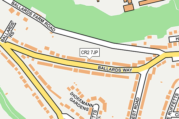 CR2 7JP map - OS OpenMap – Local (Ordnance Survey)