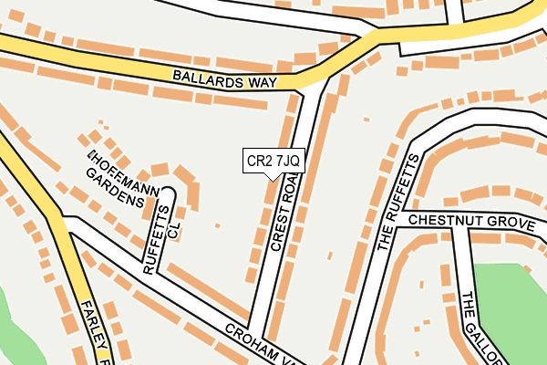 CR2 7JQ map - OS OpenMap – Local (Ordnance Survey)