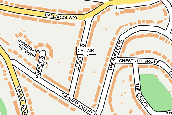 CR2 7JR map - OS OpenMap – Local (Ordnance Survey)