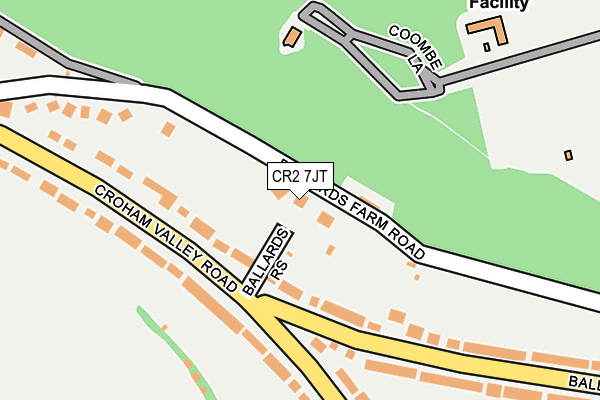 CR2 7JT map - OS OpenMap – Local (Ordnance Survey)