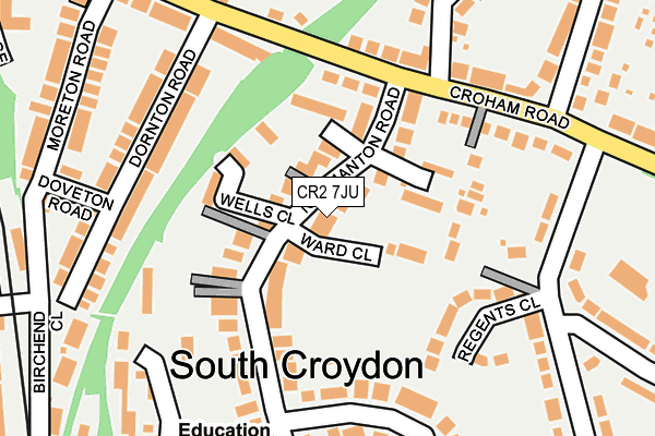 CR2 7JU map - OS OpenMap – Local (Ordnance Survey)