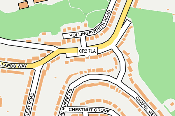 CR2 7LA map - OS OpenMap – Local (Ordnance Survey)