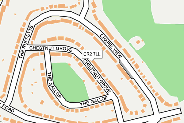 CR2 7LL map - OS OpenMap – Local (Ordnance Survey)