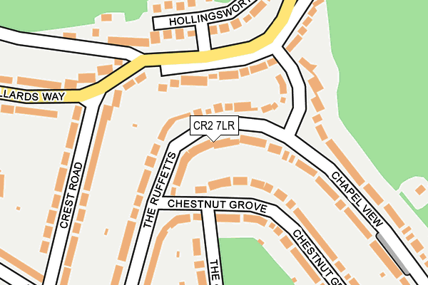CR2 7LR map - OS OpenMap – Local (Ordnance Survey)