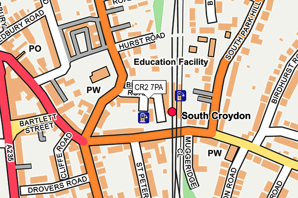 CR2 7PA map - OS OpenMap – Local (Ordnance Survey)