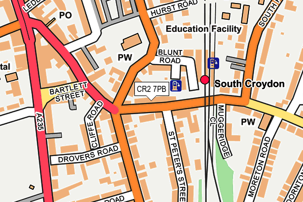 CR2 7PB map - OS OpenMap – Local (Ordnance Survey)