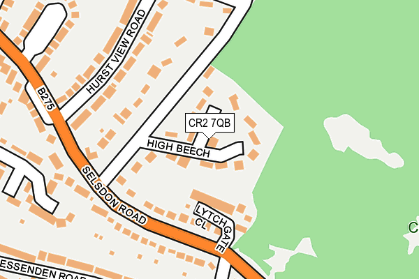 CR2 7QB map - OS OpenMap – Local (Ordnance Survey)
