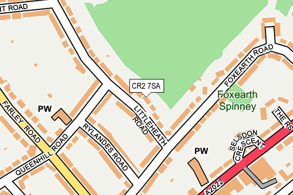 CR2 7SA map - OS OpenMap – Local (Ordnance Survey)