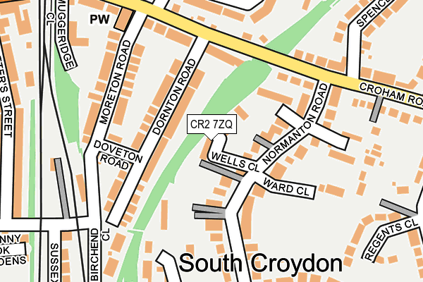 CR2 7ZQ map - OS OpenMap – Local (Ordnance Survey)